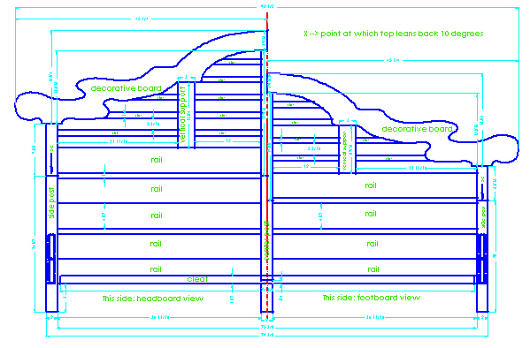 Bed Drawing Side View