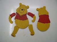 Winnie the Pooh, front/back sides painted