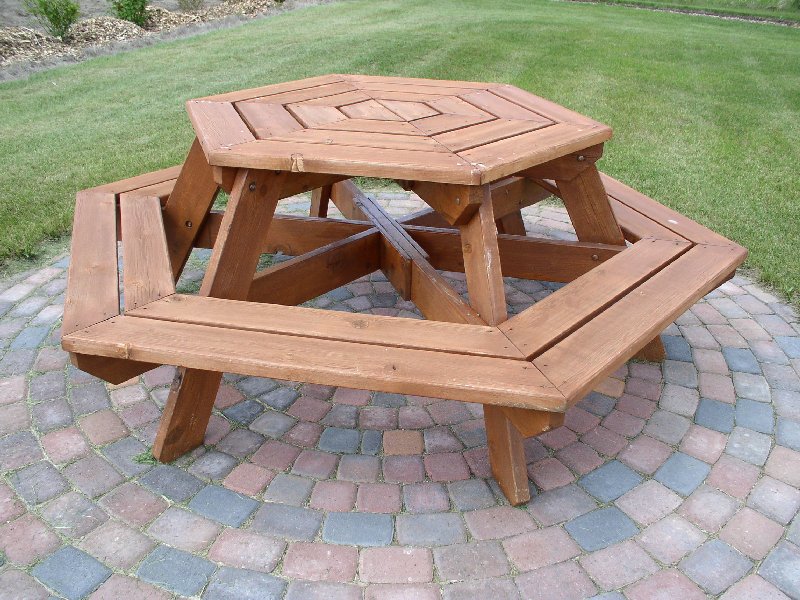 Round Wood Picnic Table Plans