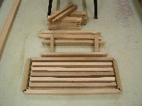 bench/table -- pieces cut to length