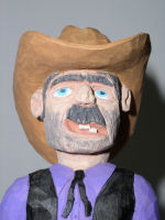 cowboy card holder -- painted head