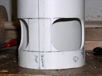 Openings in PVC pipe