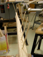 Lattice slats #1, #9, #22, #26 and #29 glued in place