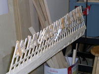 Remaining 20 lattice slats glued in place