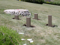 Posts dug, concreted and back filled into the ground