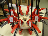 Gluing brake wheel core