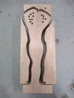 Front of female statue cut out using the band saw