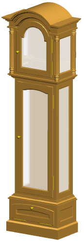 grandfather clock - full case view