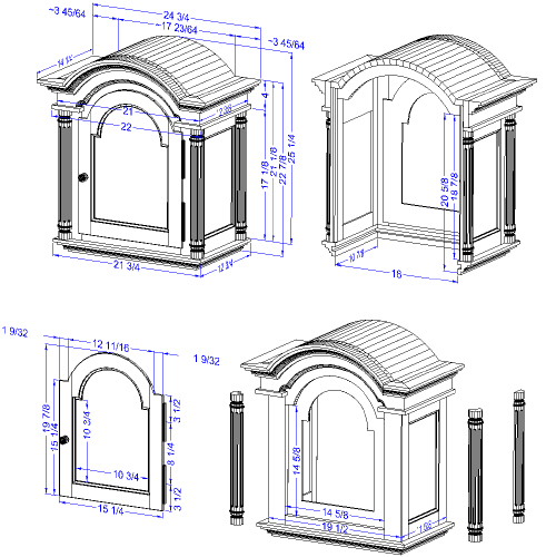 grandfather clock - hood construction