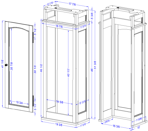 grandfather clock - waist construction