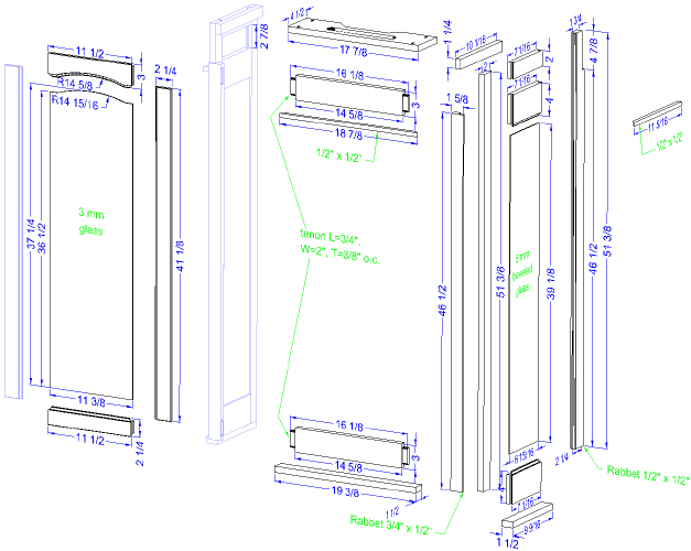 grandfather clock - waist construction