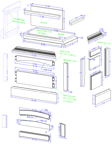 grandfather clock - base construction