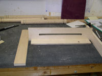 Flute jig, back and top glued, sides marked