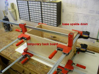 Base section glued using a temporary back board