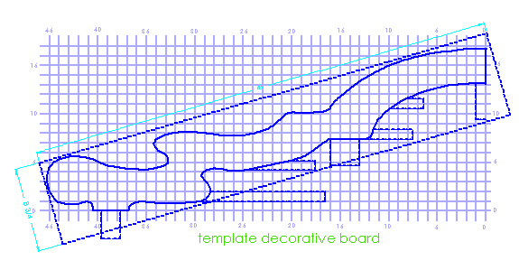 king size bed -- template decorative board