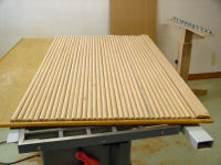 roll top desk -- slats and lift bar of tambour sawn and shaped