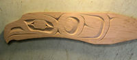 Left side eagle ray carved