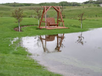 All soggy around the swing